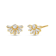 Diamond Flower Stud