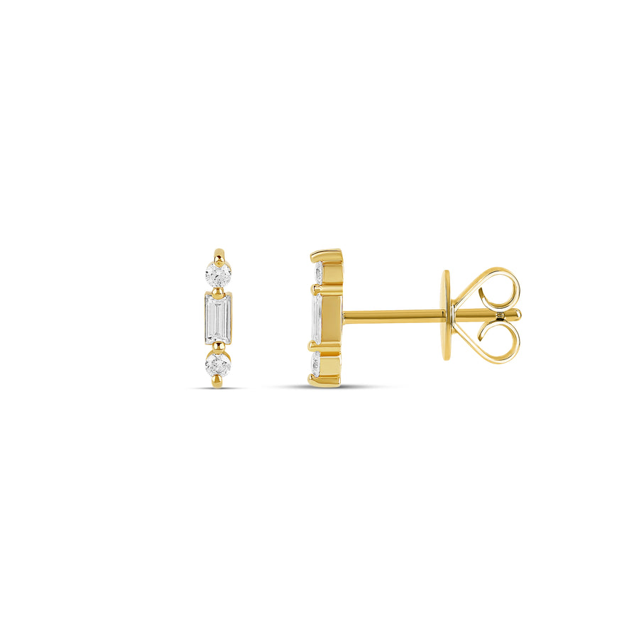 Multi-shape Diamond Line Stud