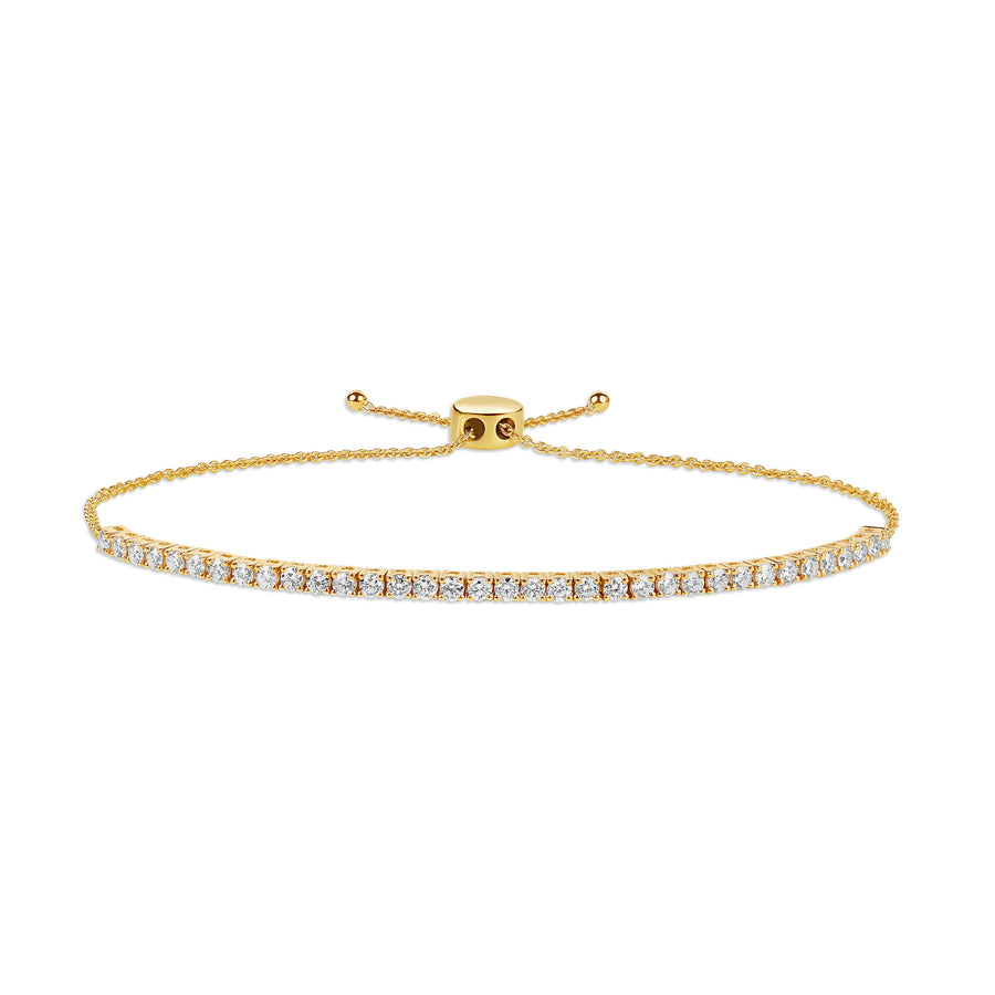 Adjustable Tennis Bracelet (Yellow Gold)